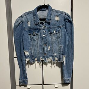 Distressed Blue Denim Jacket